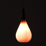 Holmegaard Drop pendant lamp in teak & glass