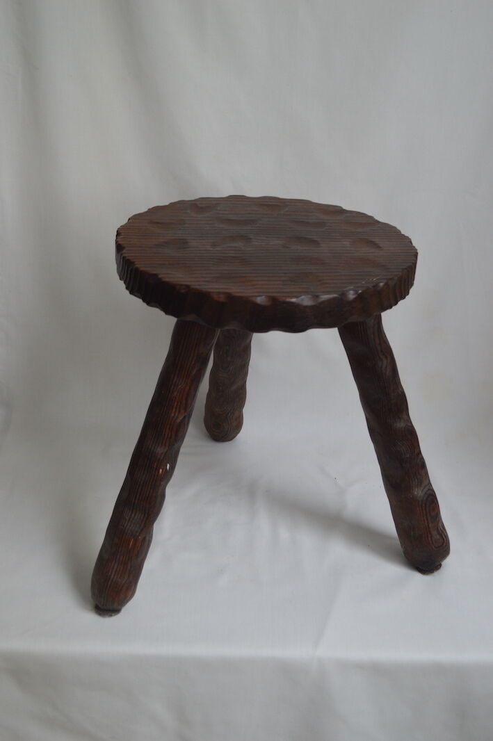 Wooden tripod stool
