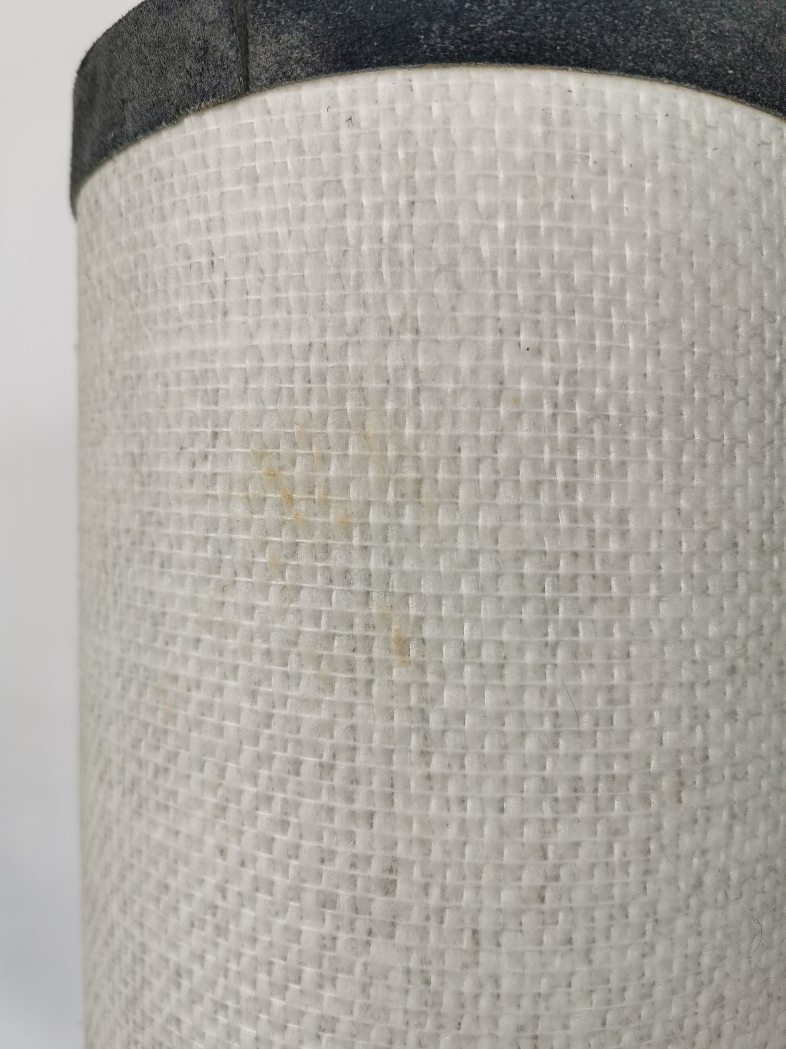 Floor lamp seventies totem, chrome and suede