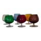 Coloured cognac glasses