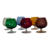 Verres à cognac  colorés