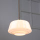 Mid-century Glass & Brass Pendant Lamp