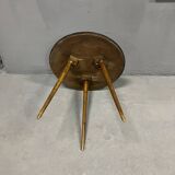 Table pieds fuseaux et plateau en verre
