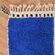 Large handmade traditional Berber rug in natural wool, size 3/4m.