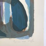 Bram van velde, night, 1968 (mp 43). original lithograph signed in pencil