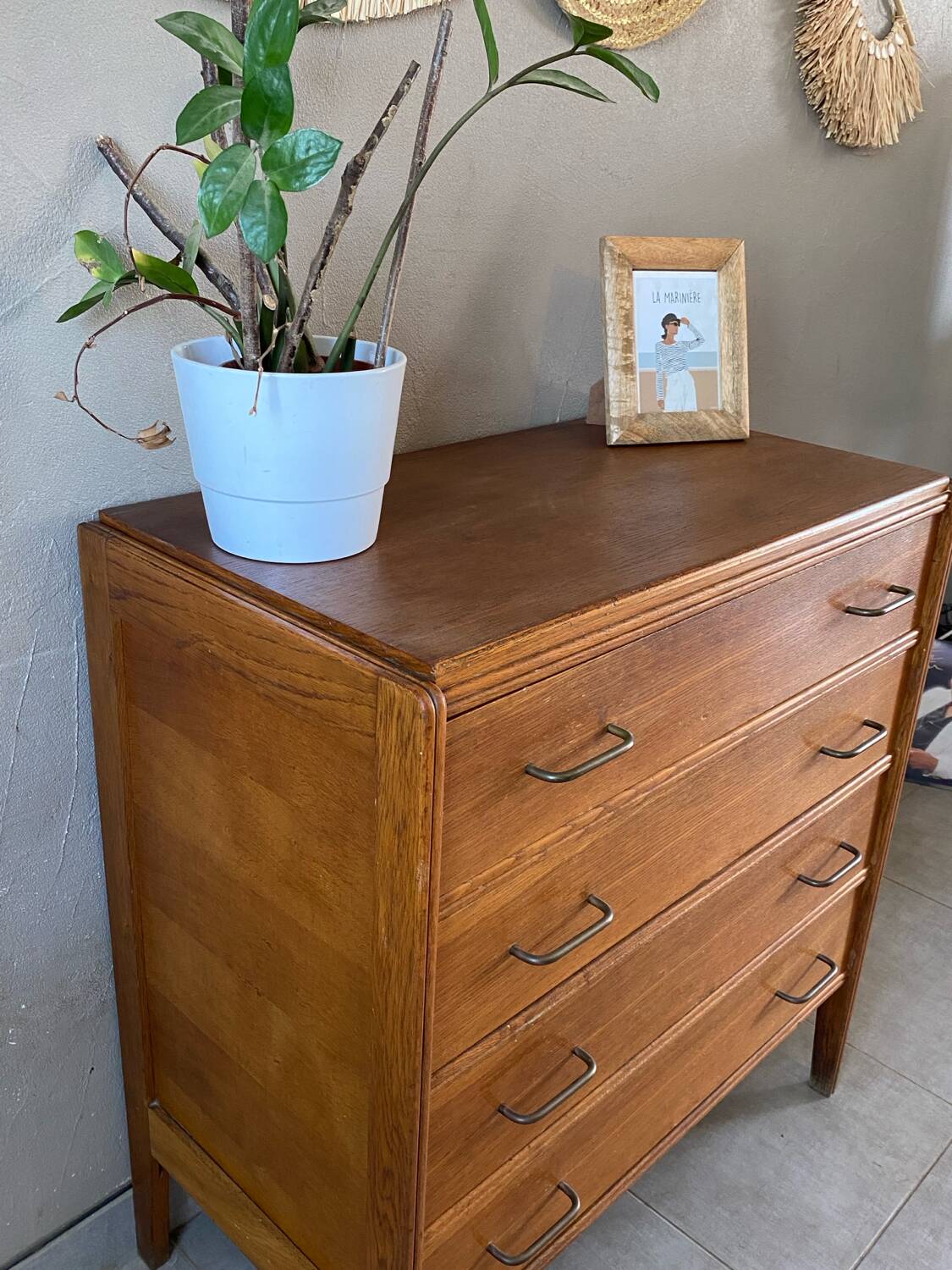 Commode vintage en chêne des années 60