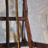 Rare-Vintage - Set of two rattan and bamboo armchairs - reclining armchairs - 80s
