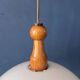 Vintage white wooden Steinhauer suspension, pendant lamp in plexiglass.
