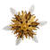 Golden metal ceiling light, Banci Firenze, 1970