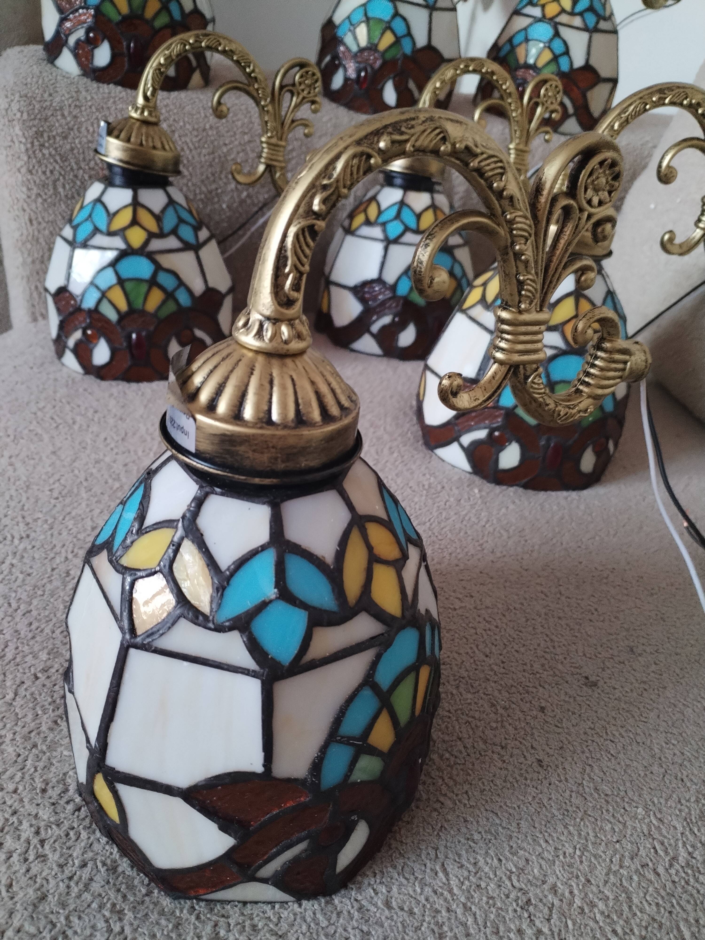 Lot 8 appliqués style tiffany