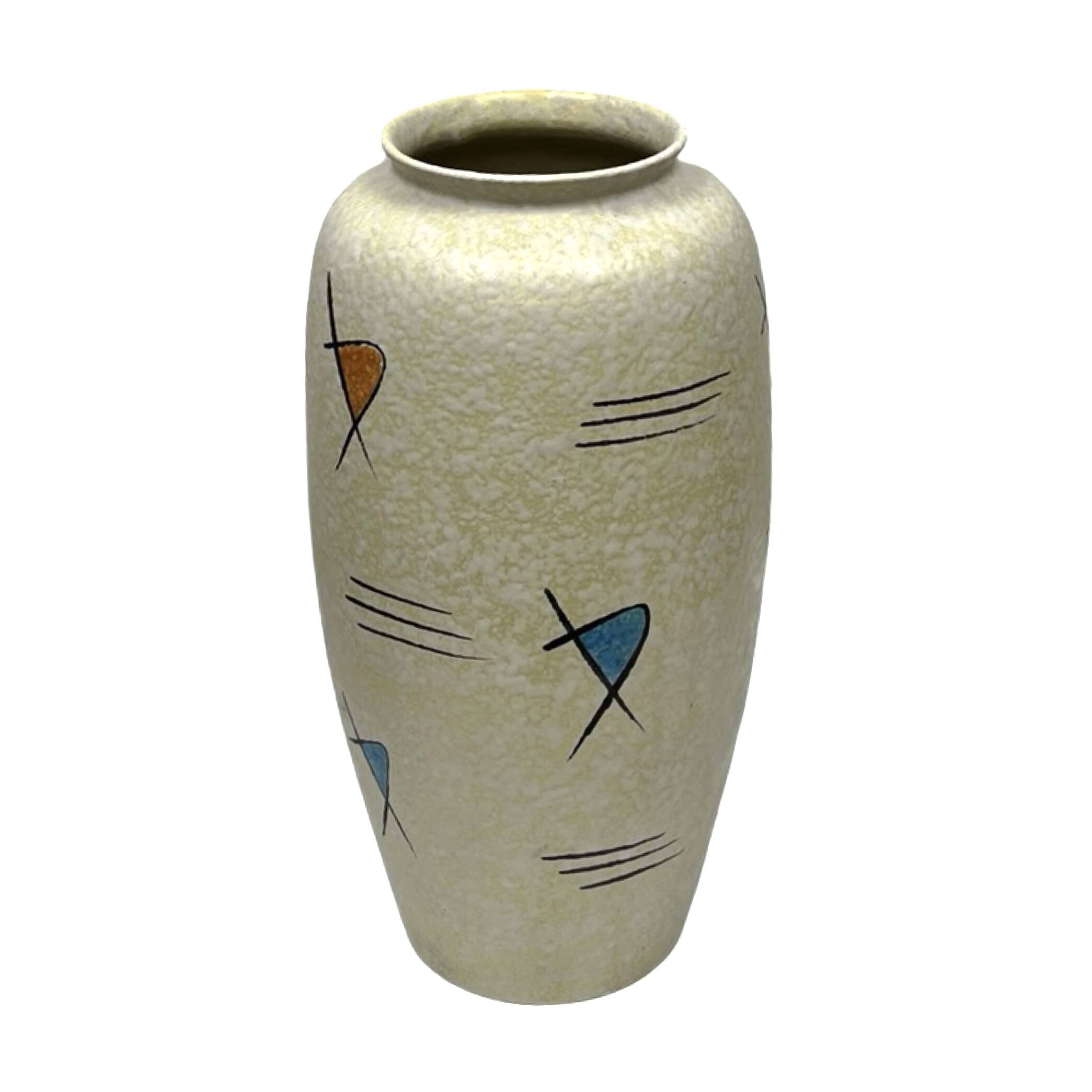Bay Keramik West Germany Vintage Floor Vase 1960s Abstract New Look