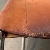 German vintage leather cantilever chairs S33 by Mart Stam for Thonet, set of 8