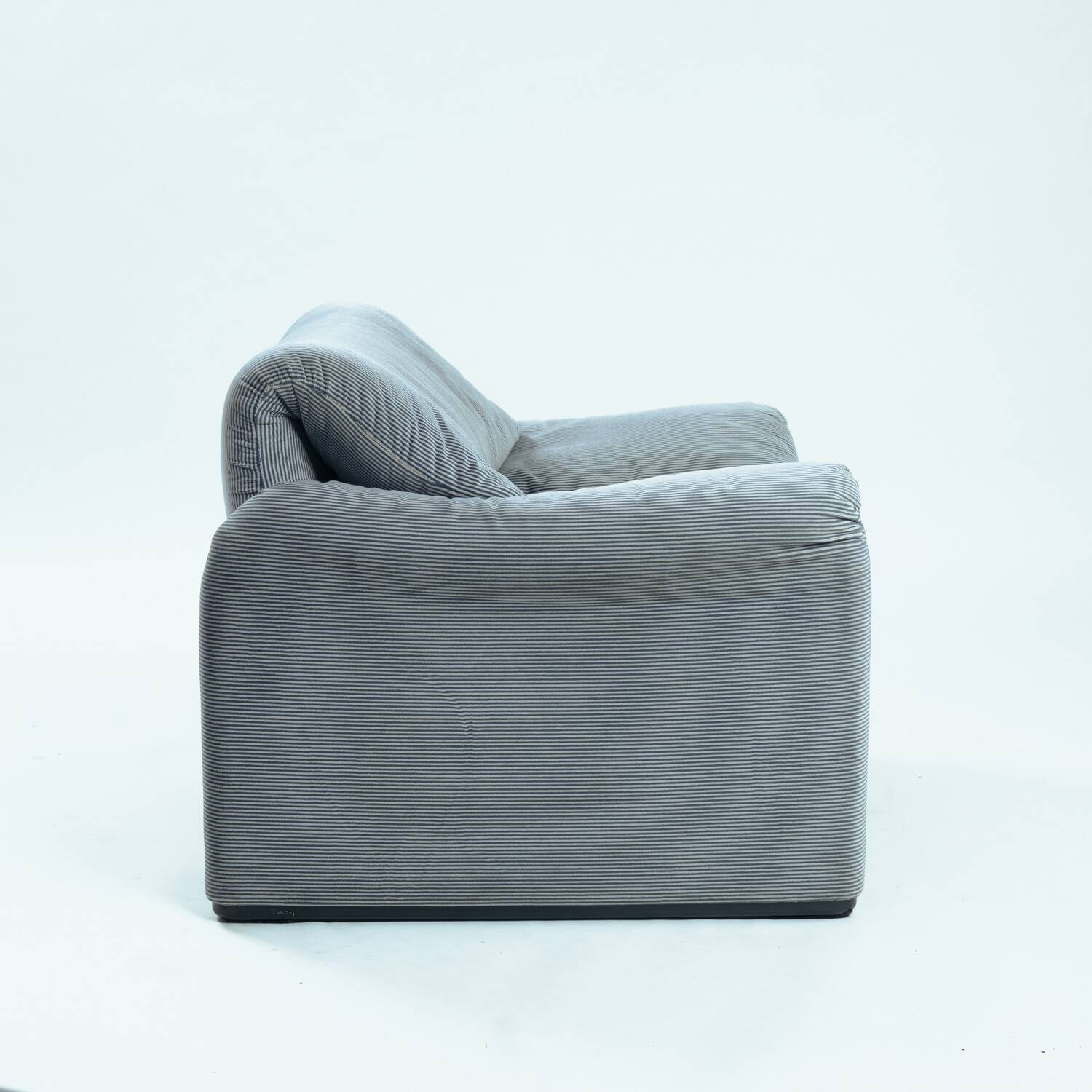 Chaise Maralunga avec repose-pieds par Vico Magistretti pour Cassina, années 1970