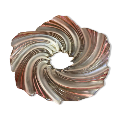 Coupe Ancienne Vague Art Nouveau Verre Moulé Rose Vintage