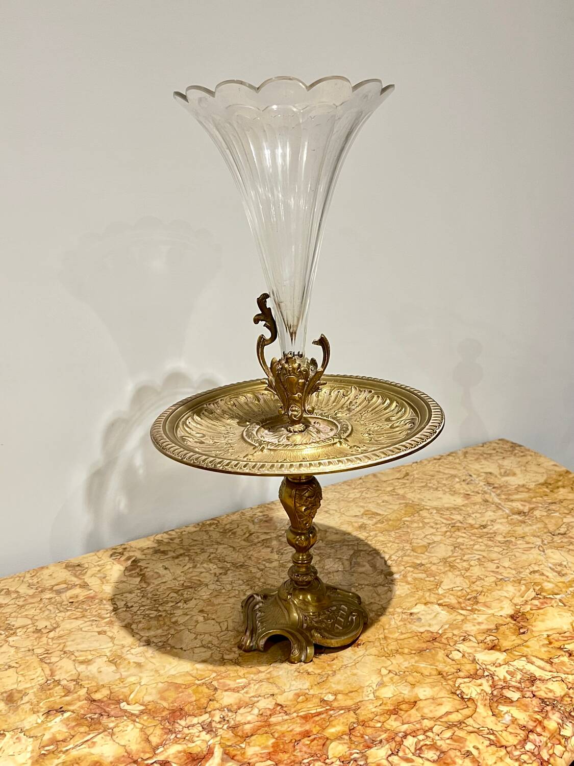 Bronze and crystal centerpiece