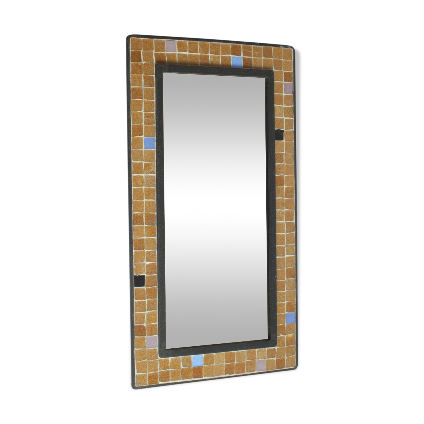 Cast iron and mosaic tiles mirror, 1960s.