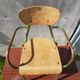 Former green metal child chair