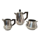 Art Deco coffee service from the 1930s, 3 pieces in silver-plated metal.