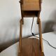 Lampe cocotte articulée en bois de pin 1970