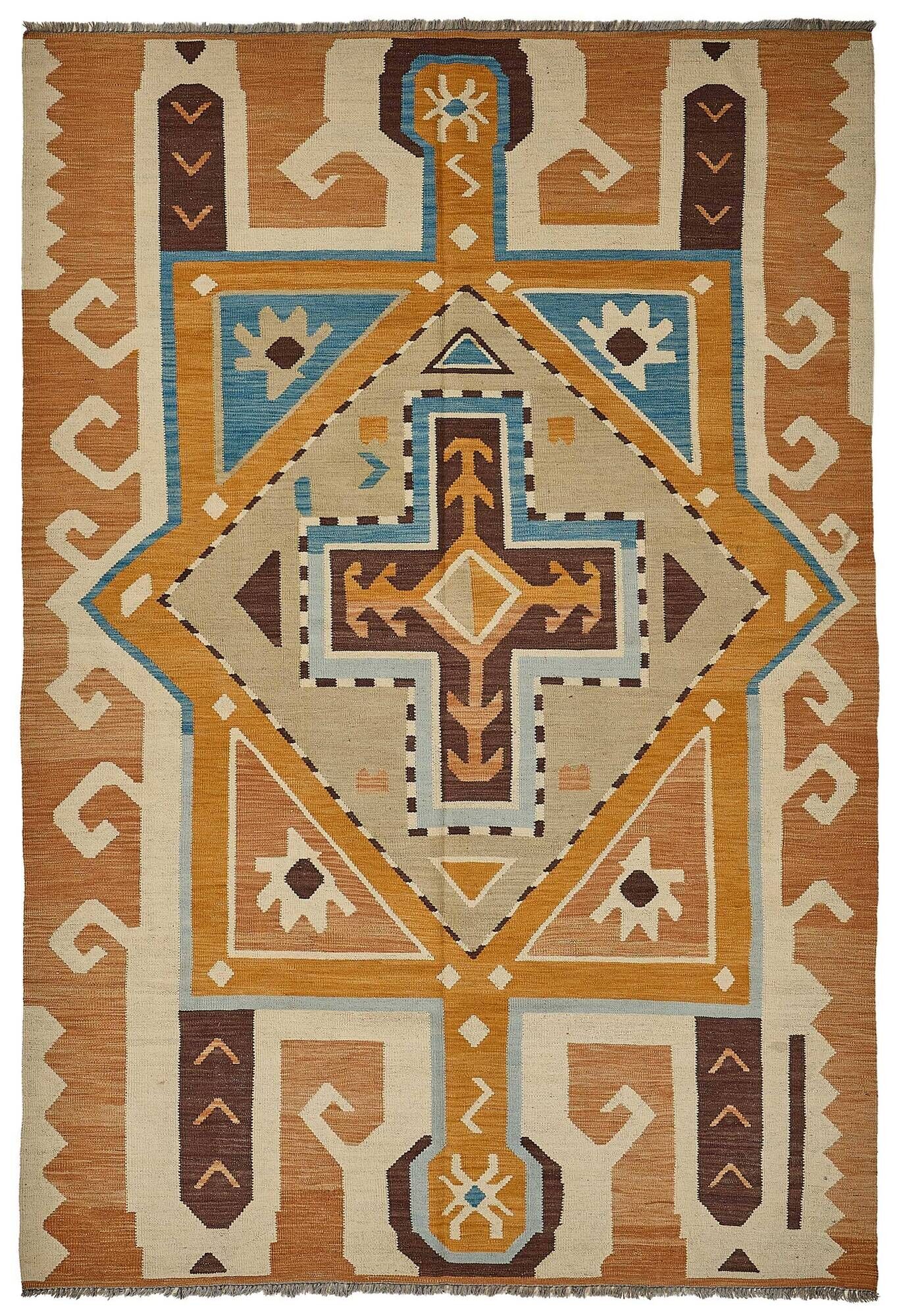 Contemporary Tribal Decorative Kilim 191 cm x 280 cm