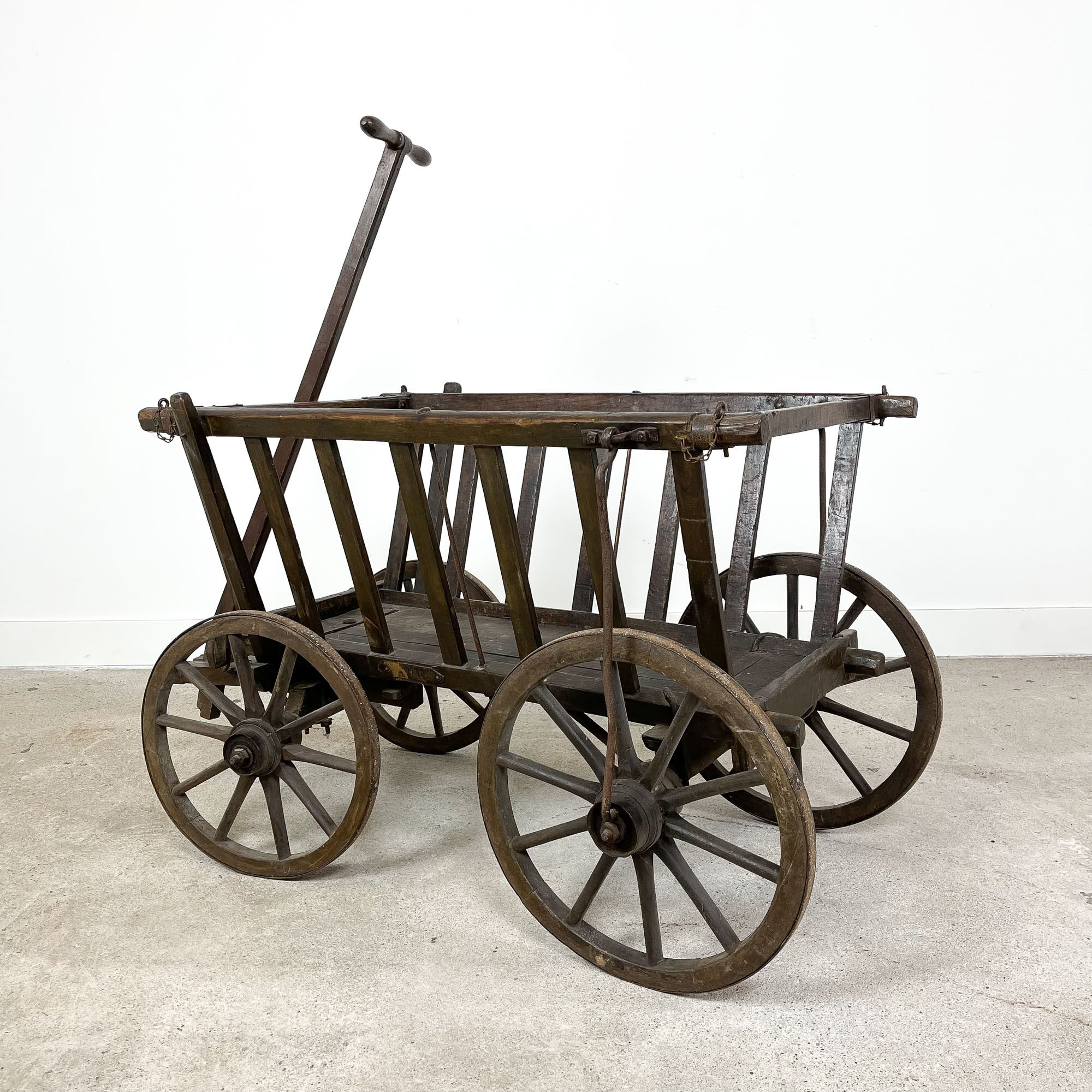 Antique german goat cart farmhouse wagon