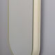Oval mirror, white laqué wood 1960
