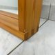 Miroir scandinave vintage en bois de pin