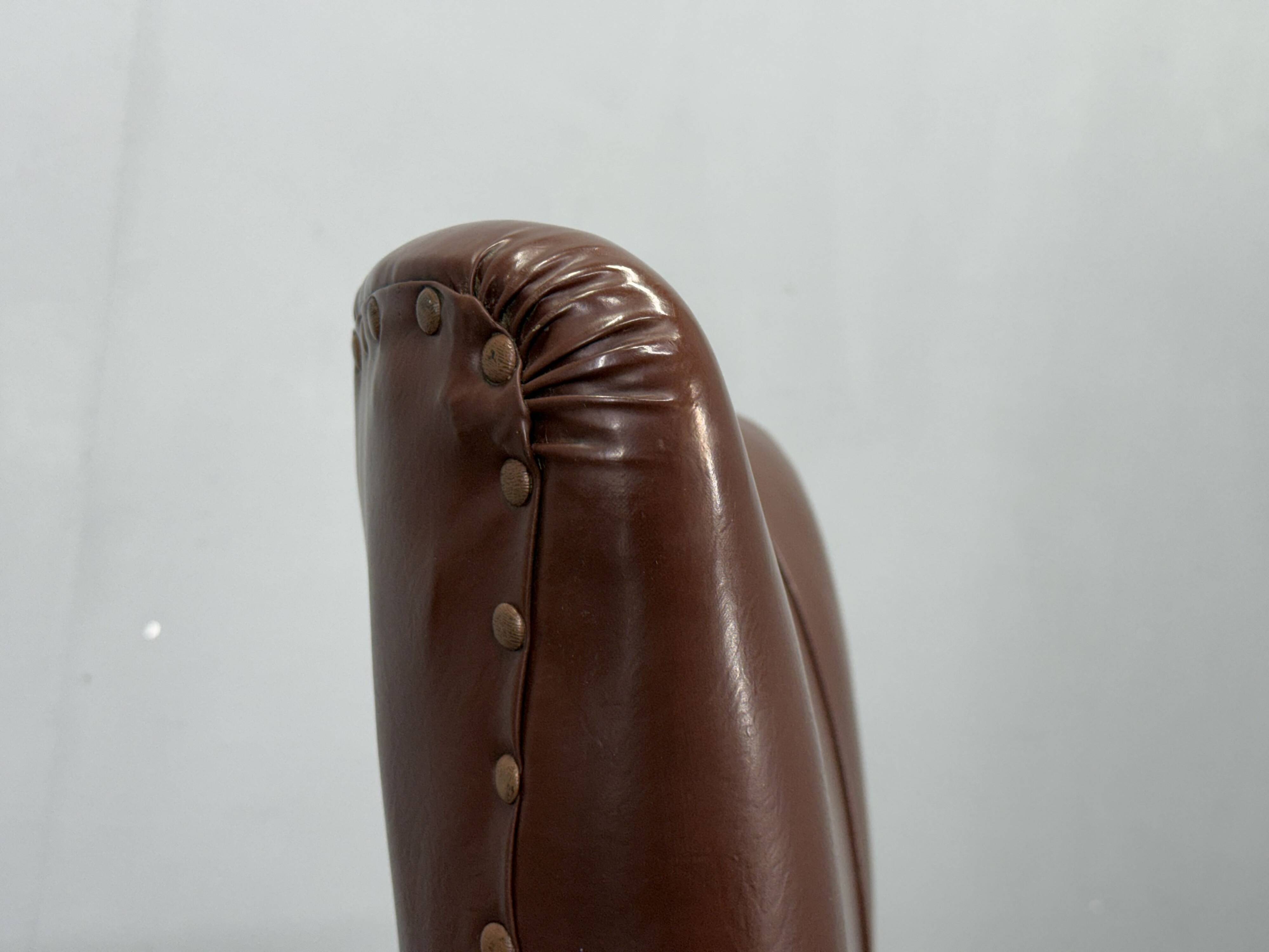 1950s Italian Mid Century Leatherette Lounge Chair