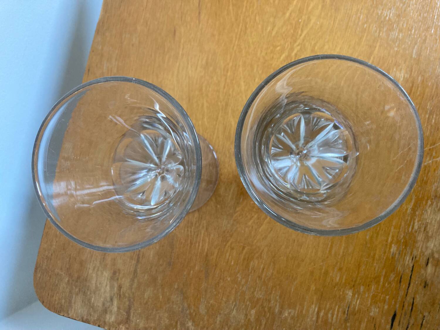 Pair of late 19th century absinthe glasses
