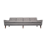4 seater sofa danish in grey, restored