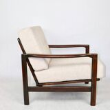 Beige boucle Lounge Chair by Z. Baczyk, 1970s