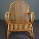 Fauteuil en rotin de conception hollandaise unique, 1950