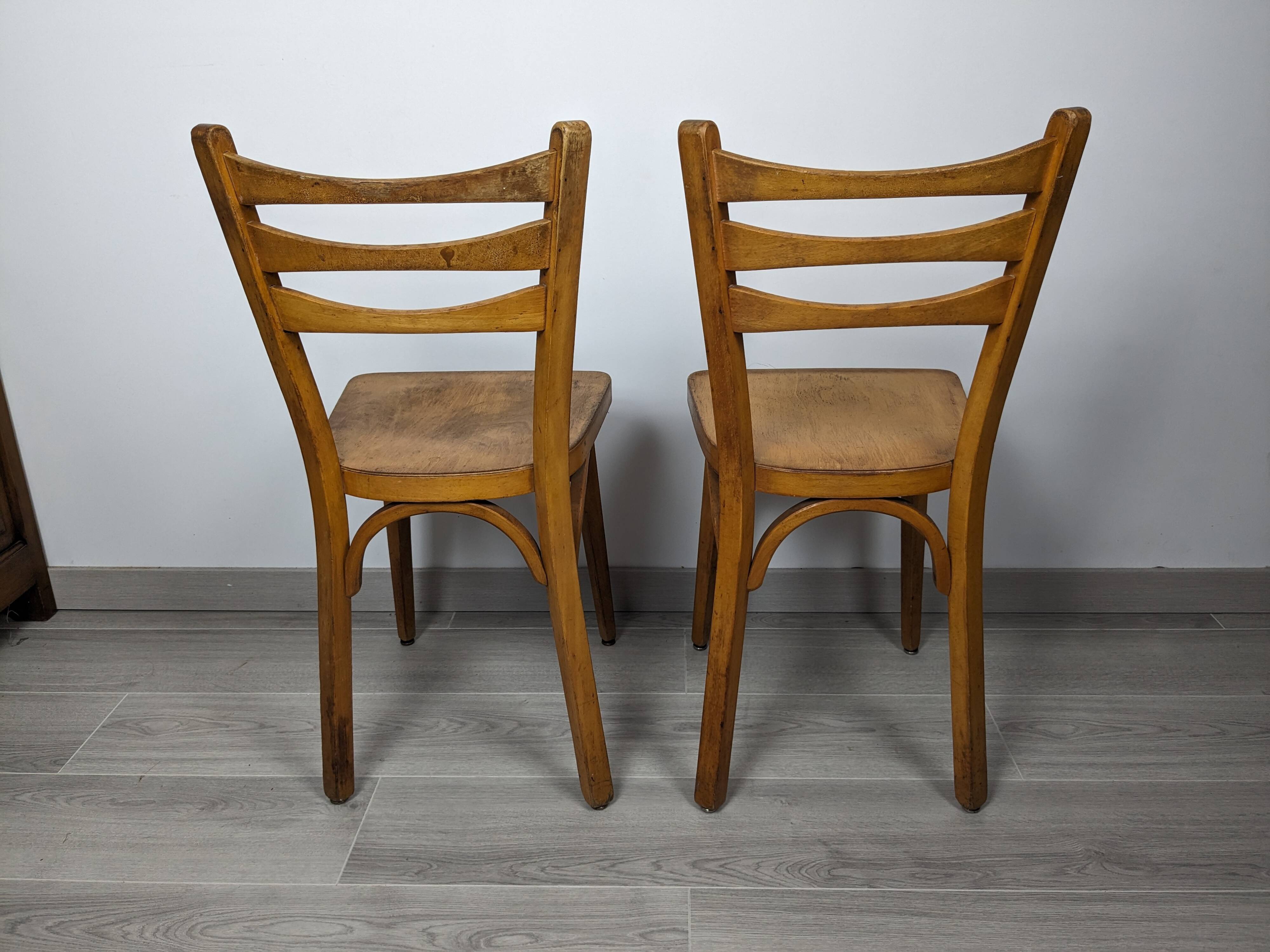 Pair of Baumann bistro chairs