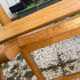Lot de 3 chaises pliantes en bois et cannage