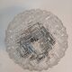 Vintage wall or ceiling light in molded glass - brutalist style - dia