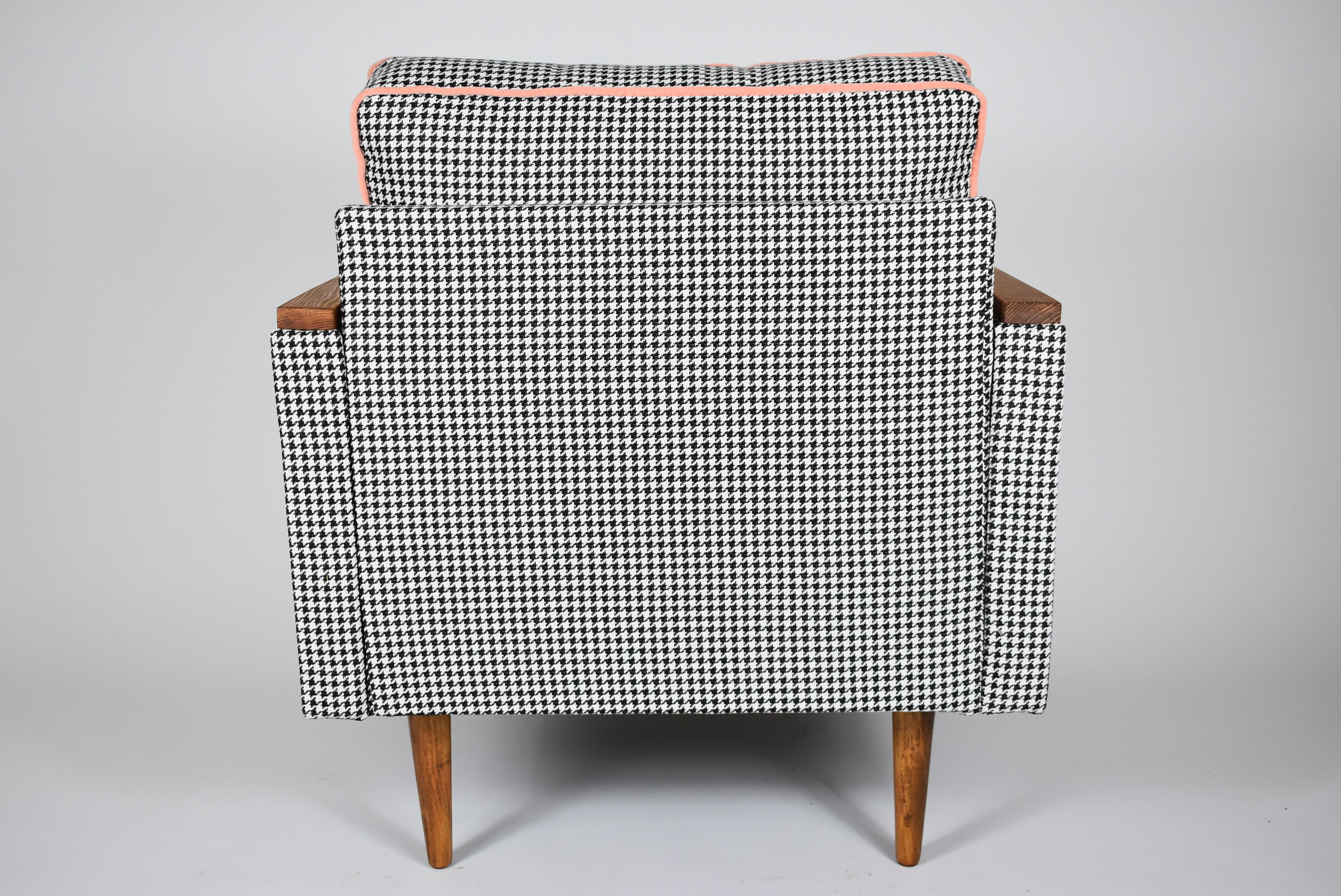Mid-century original armchair Cube, 1970s,  restored, pied de poule