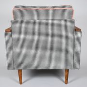Mid-century original armchair Cube, 1970s,  restored, pied de poule