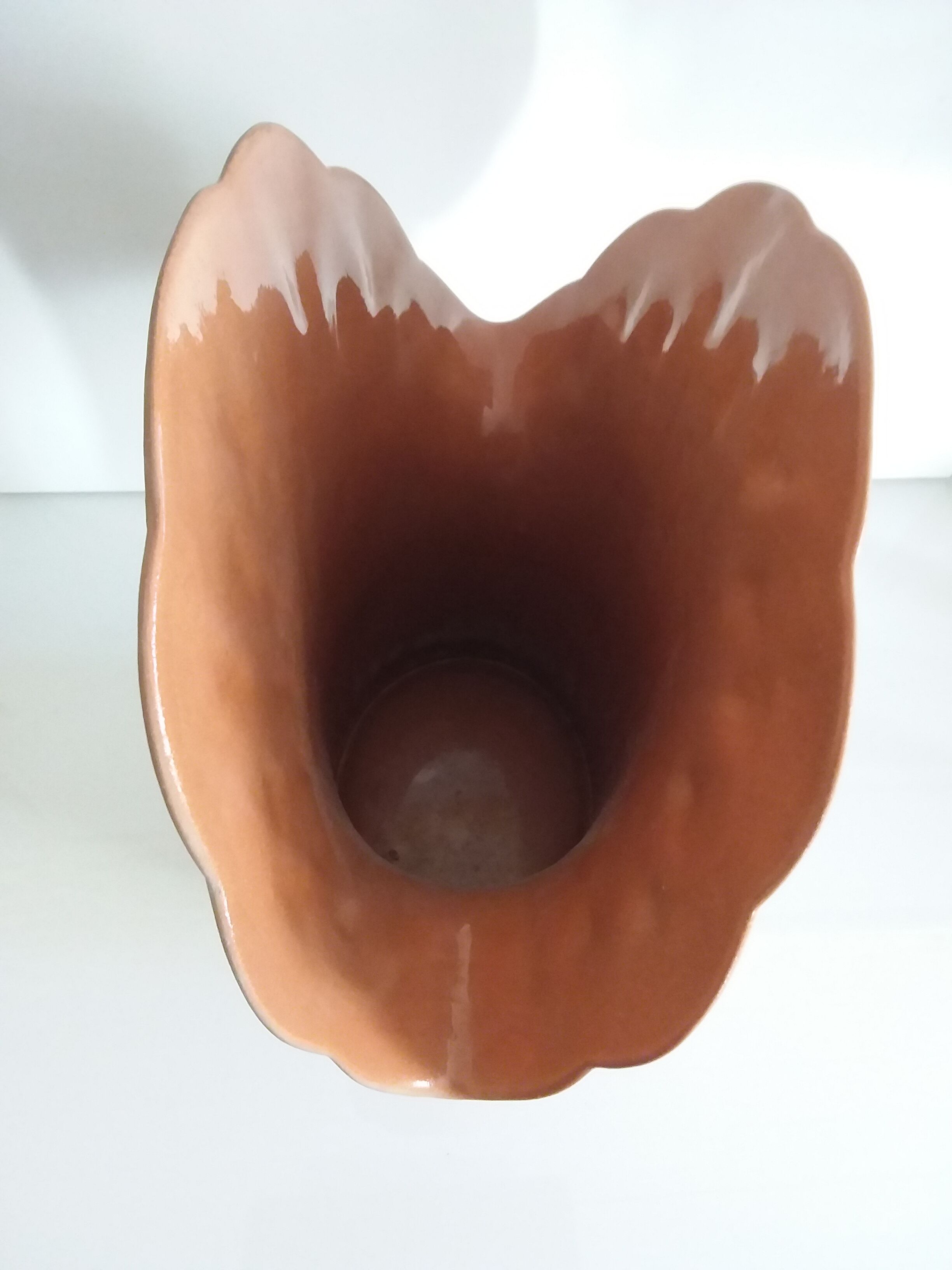 Old vase signed chaumette terracotta art nouveau