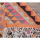 1970s Vintage Turkish Hand-Knotted Wool Cotton Orange Runner Rug 86x326