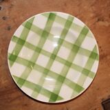 Soup plate - Green tea towel pattern - Moulin des Loups