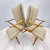 A pair vintage Cocktail chairs with stripes