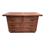 Maugrion rattan chest of drawers