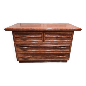 Commode en rotin maugrion