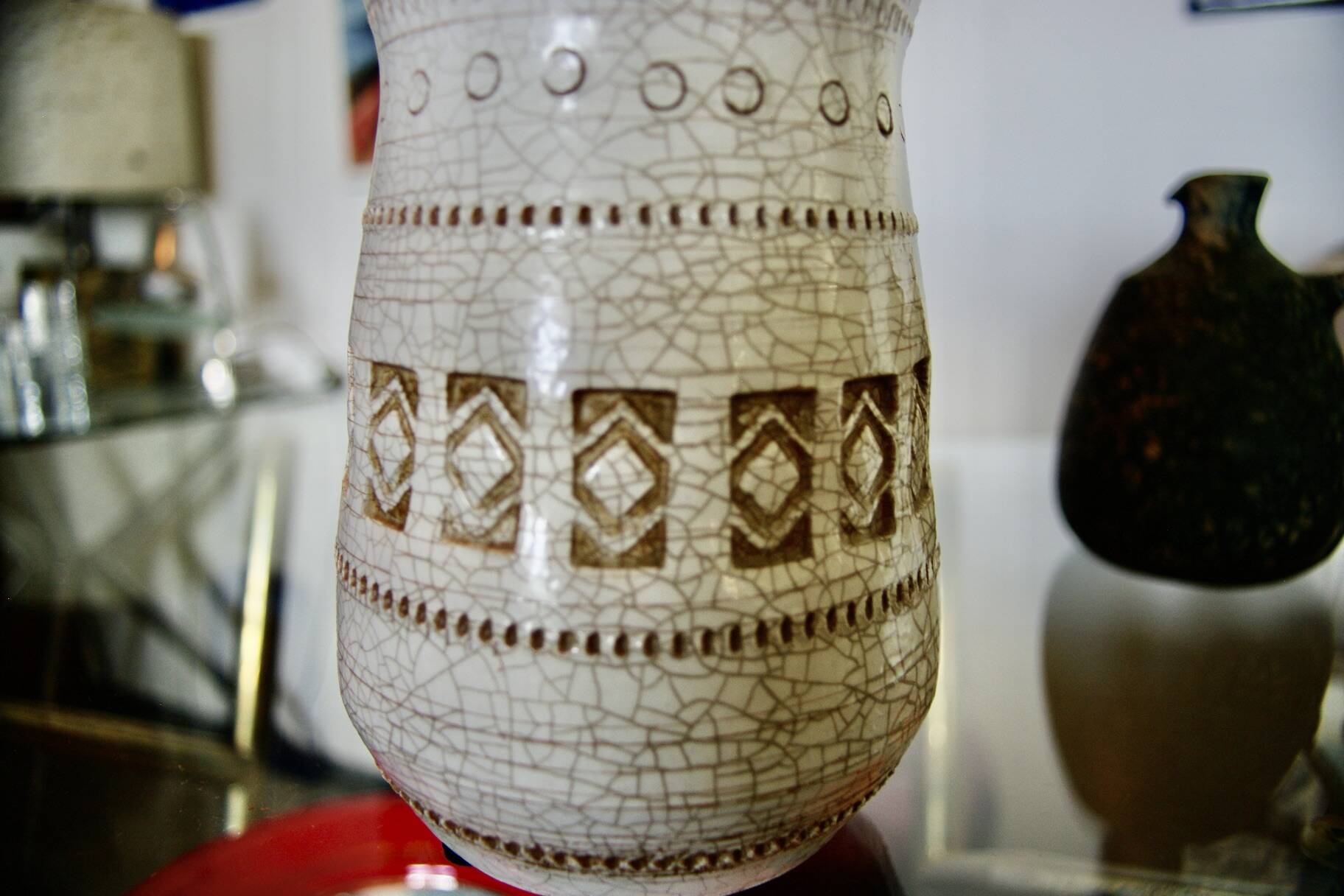 Vintage ceramic vase attributed to jean besnard