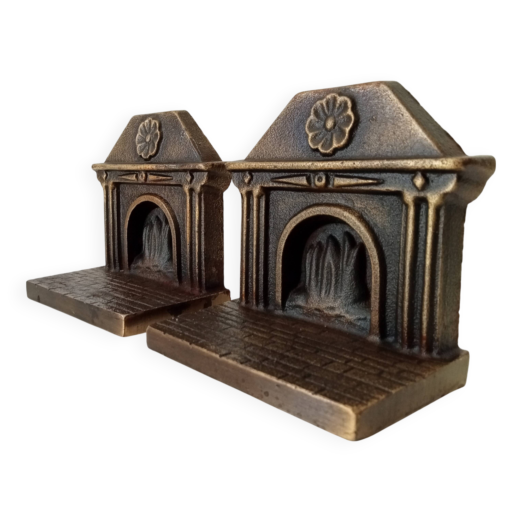 Paire de serres livres en bronze art déco années 1920