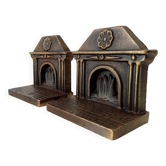 Paire de serres livres en bronze art déco années 1920