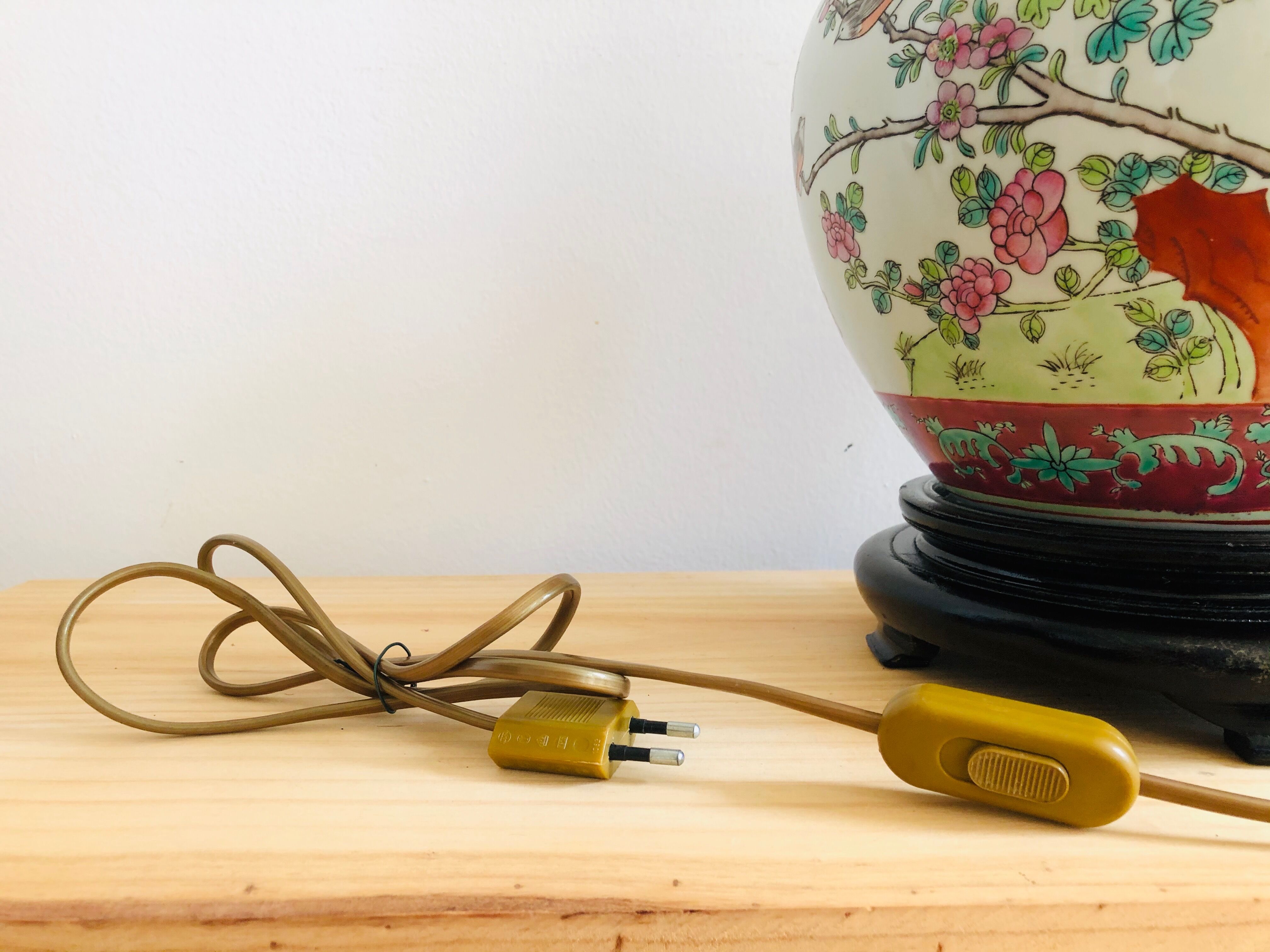 Ancient porcelain lamp foot