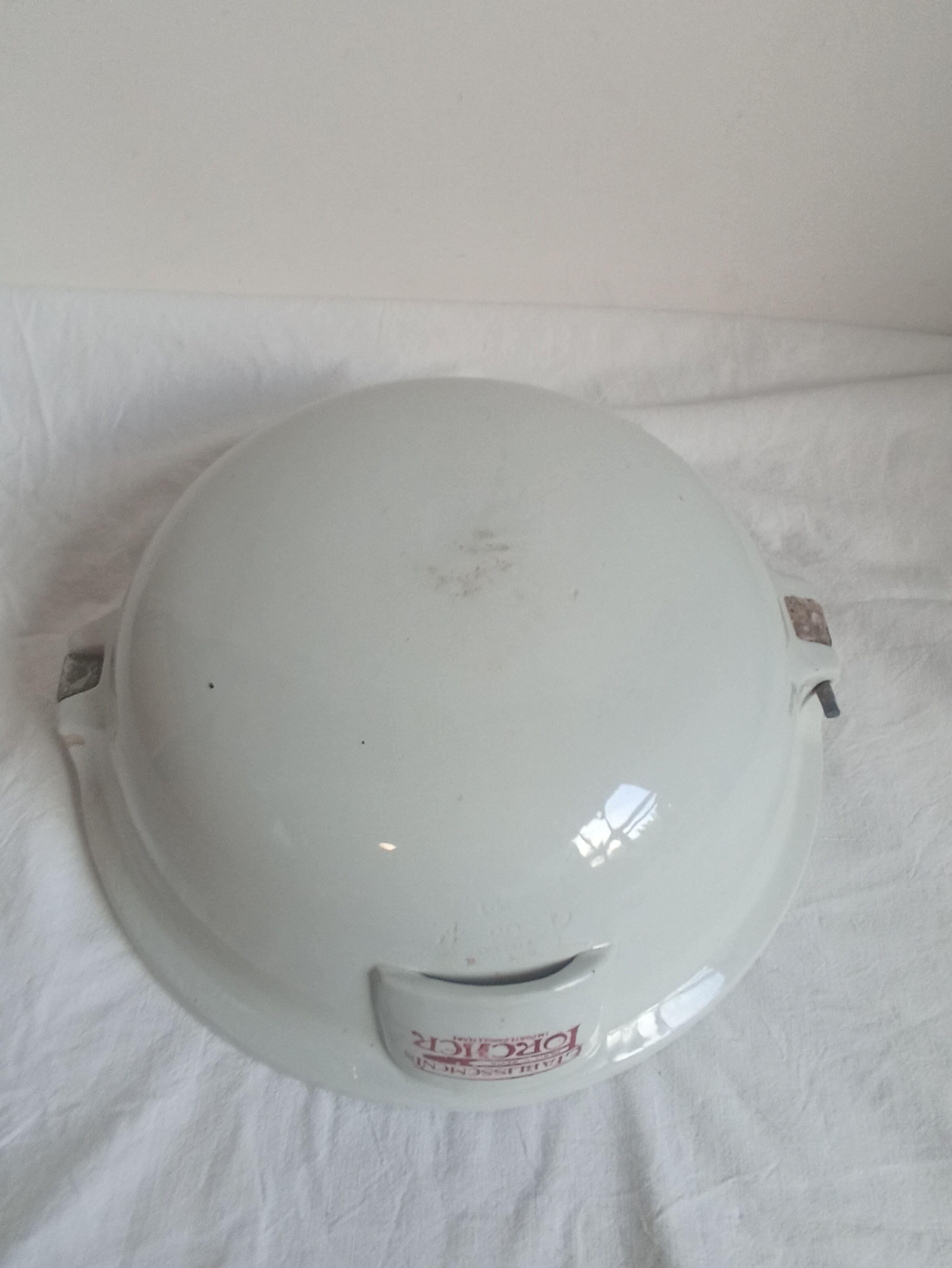 Porcher antique porcelain tilting basin