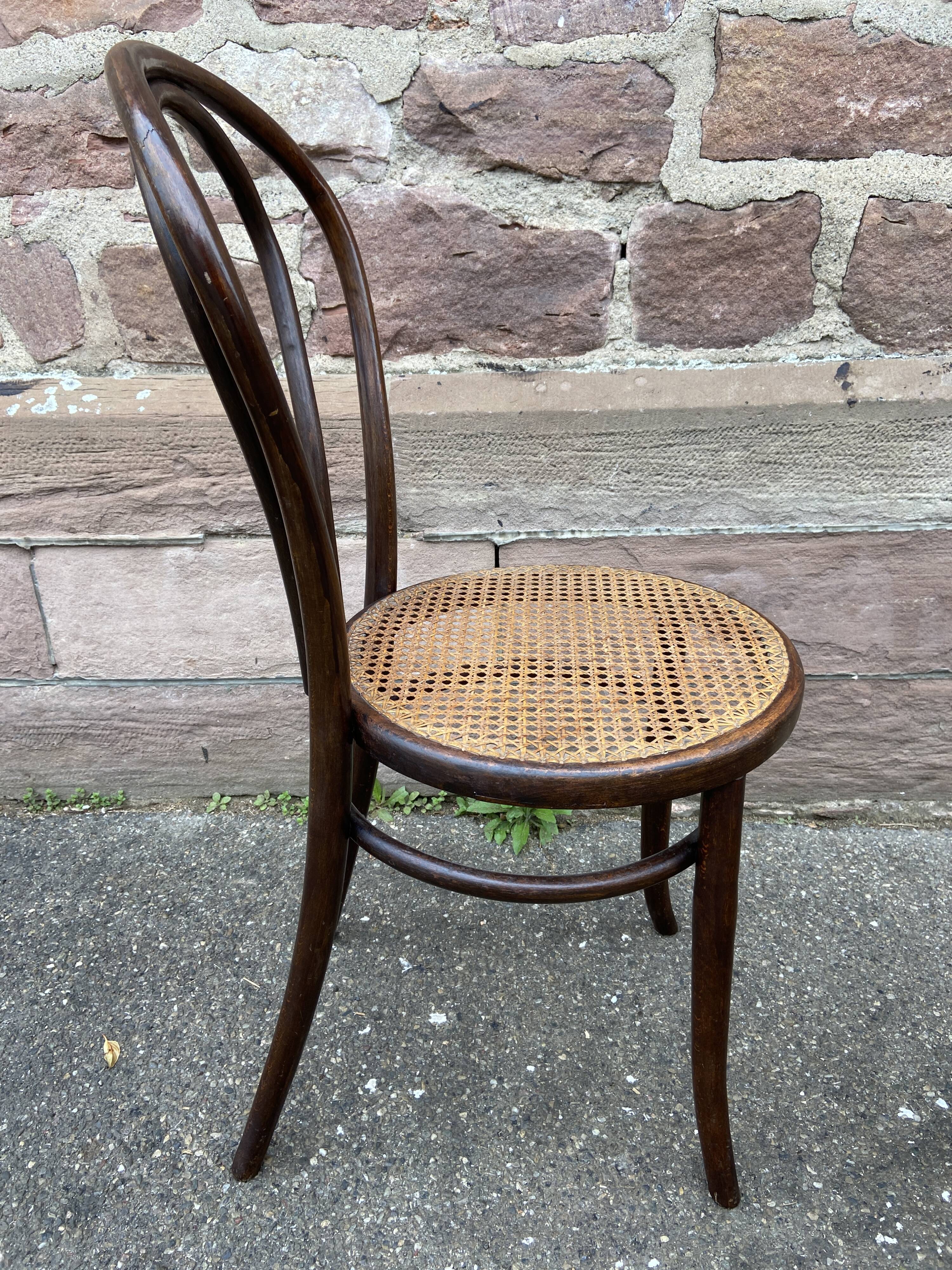 Pair of chairs bentwood Fischel Nr 18 vintage 1920
