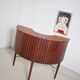 Sika Møbler vintage Bar mit 4 Barhocker aus Teak